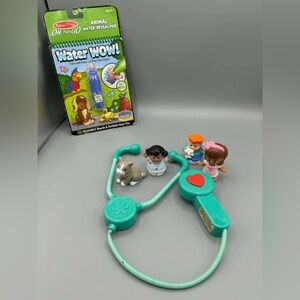 Vet & her assistant Little People set with Water WOW! Activity book